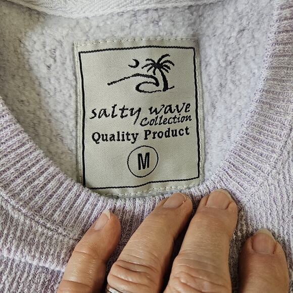 Salty Wave Collection Crew Neck Sweater Women's Size Medium Holden Beach NC - Picture 5 of 12